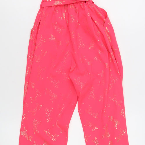 Monsoon Girls Pink Jumpsuit 10 Years, Ruffle Halter Style