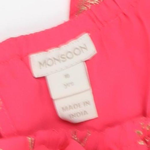 Monsoon Girls Pink Jumpsuit 10 Years, Ruffle Halter Style