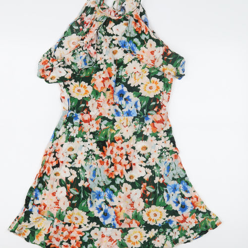 Zara Basic Women’s Multicoloured Floral Halter Dress