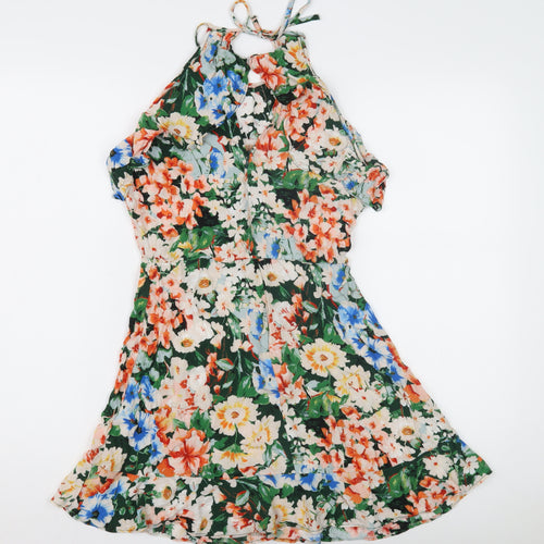 Zara Basic Women’s Multicoloured Floral Halter Dress