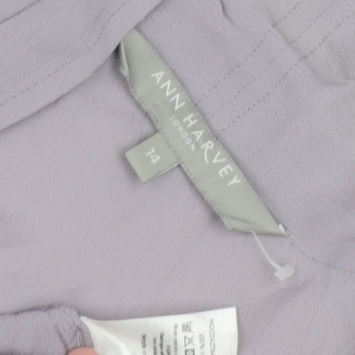 Ann Harvey Women's Purple Mid-Length Jacket Size 14