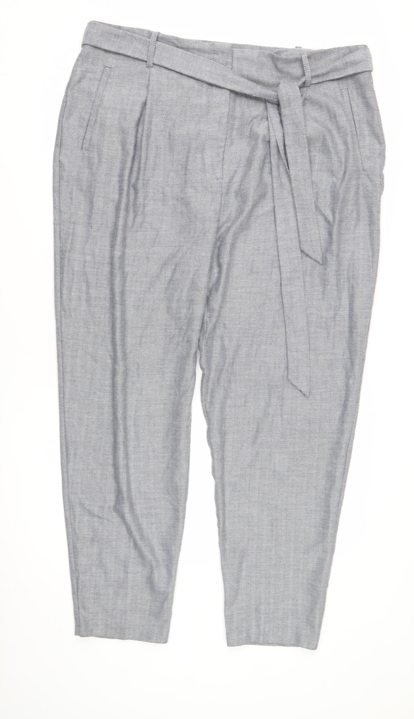 Phase Eight Women’s Grey Herringbone Trousers - Size 18