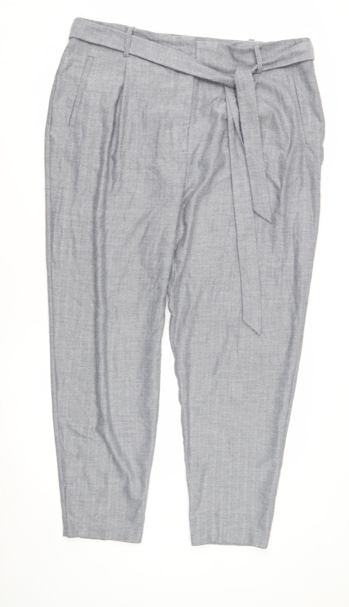 Phase Eight Women’s Grey Herringbone Trousers - Size 18