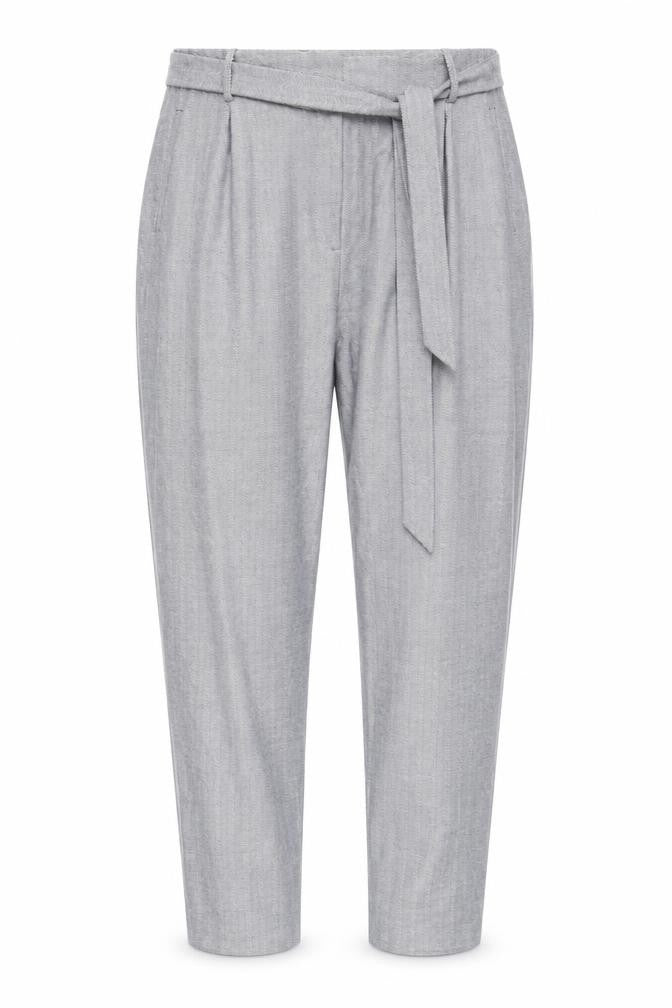 Front view of Phase Eight Women’s Grey Herringbone Trousers -, size UK 18