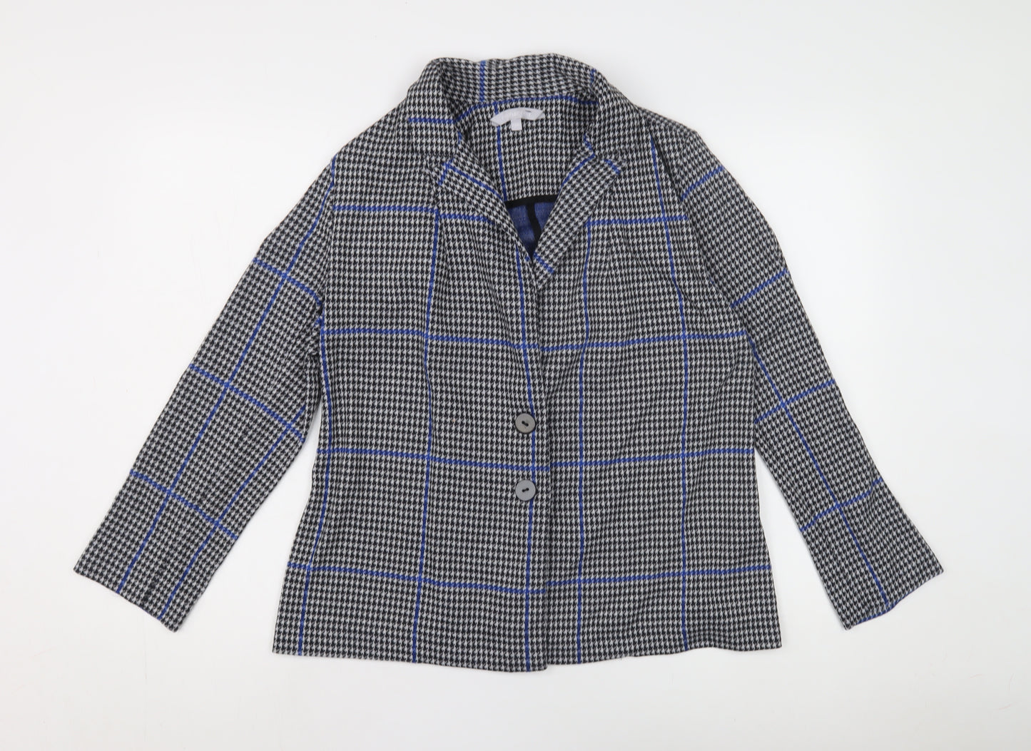 Red Herring Women's Black Check Tweed Blazer Size 14