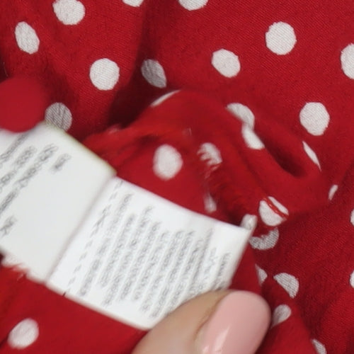 Marks and Spencer Women's Red Polka Dot Shift Dress, Size 14