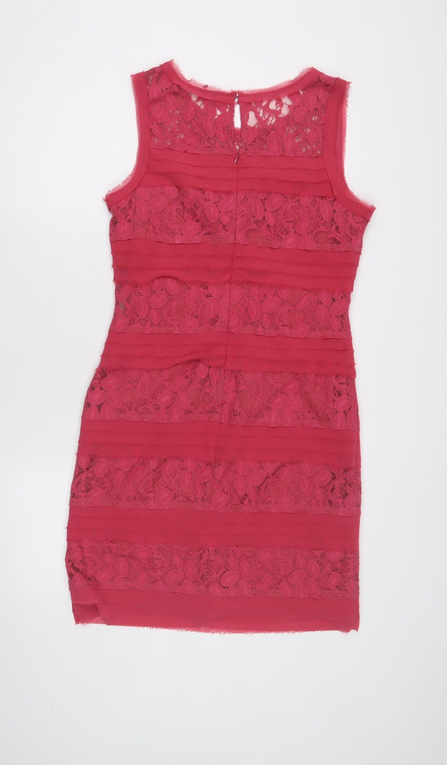 Phase Eight Women's Pink Lace Sheath Dress Size 12