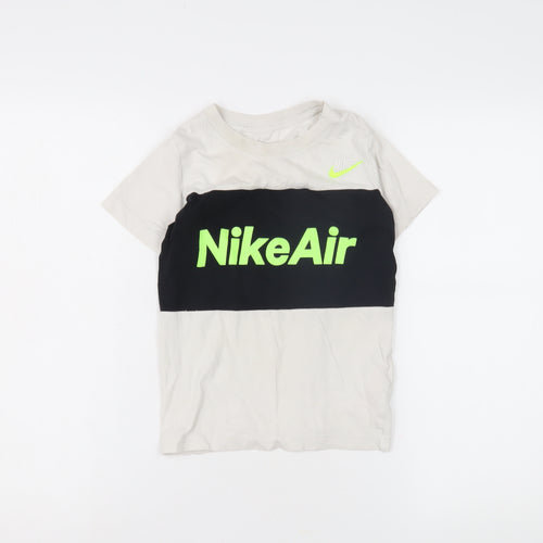 Nike Boys Beige XS Colourblock T-Shirt