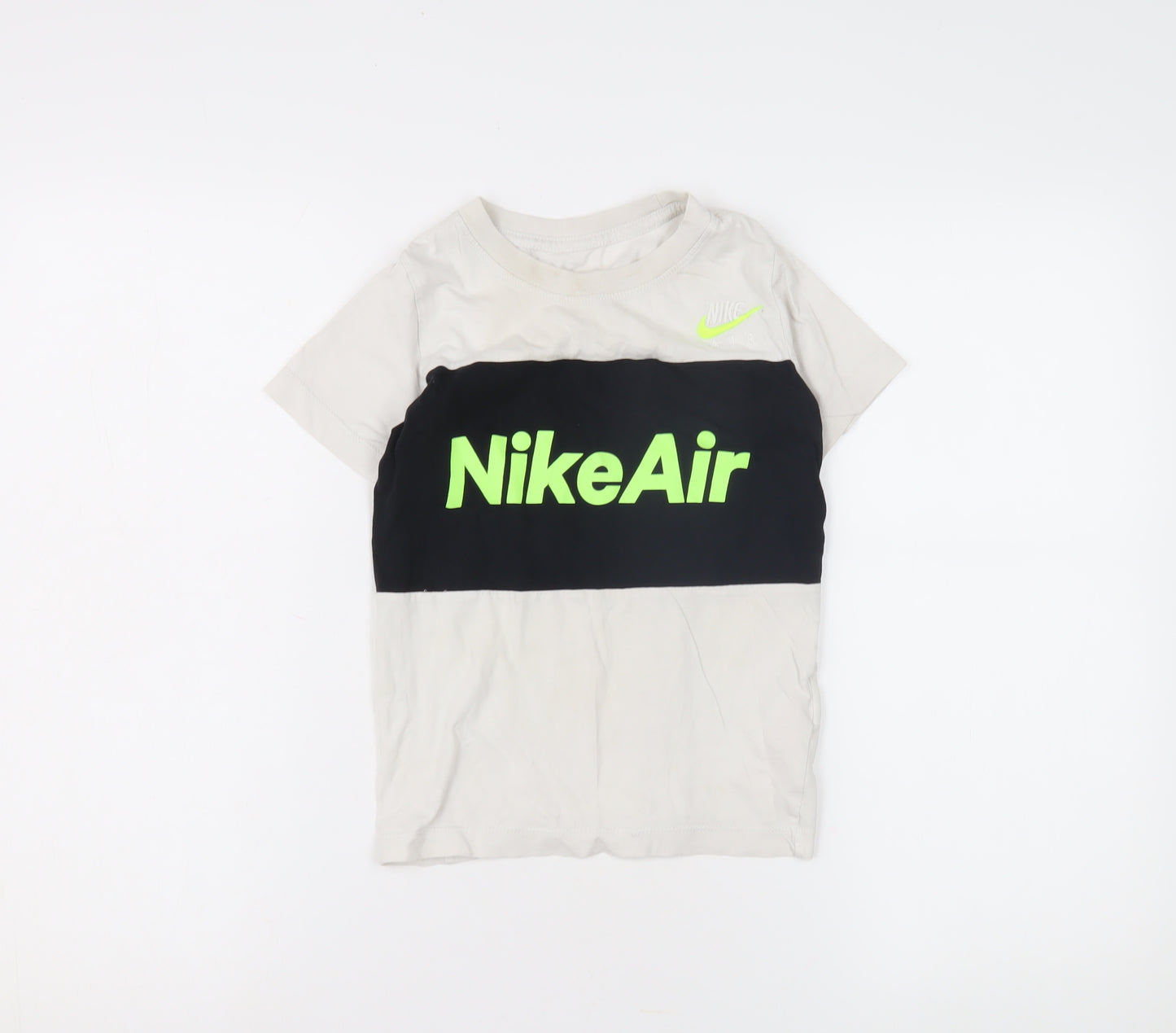 Nike Boys Beige XS Colourblock T-Shirt