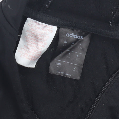 Adidas Boys Black Full Zip Hoodie 2-3 Years