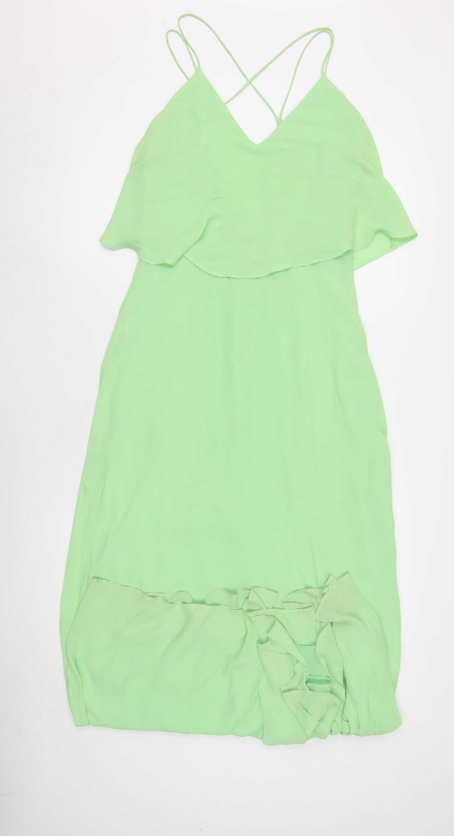 Zara Basic Women’s Green Slip Midi Dress M