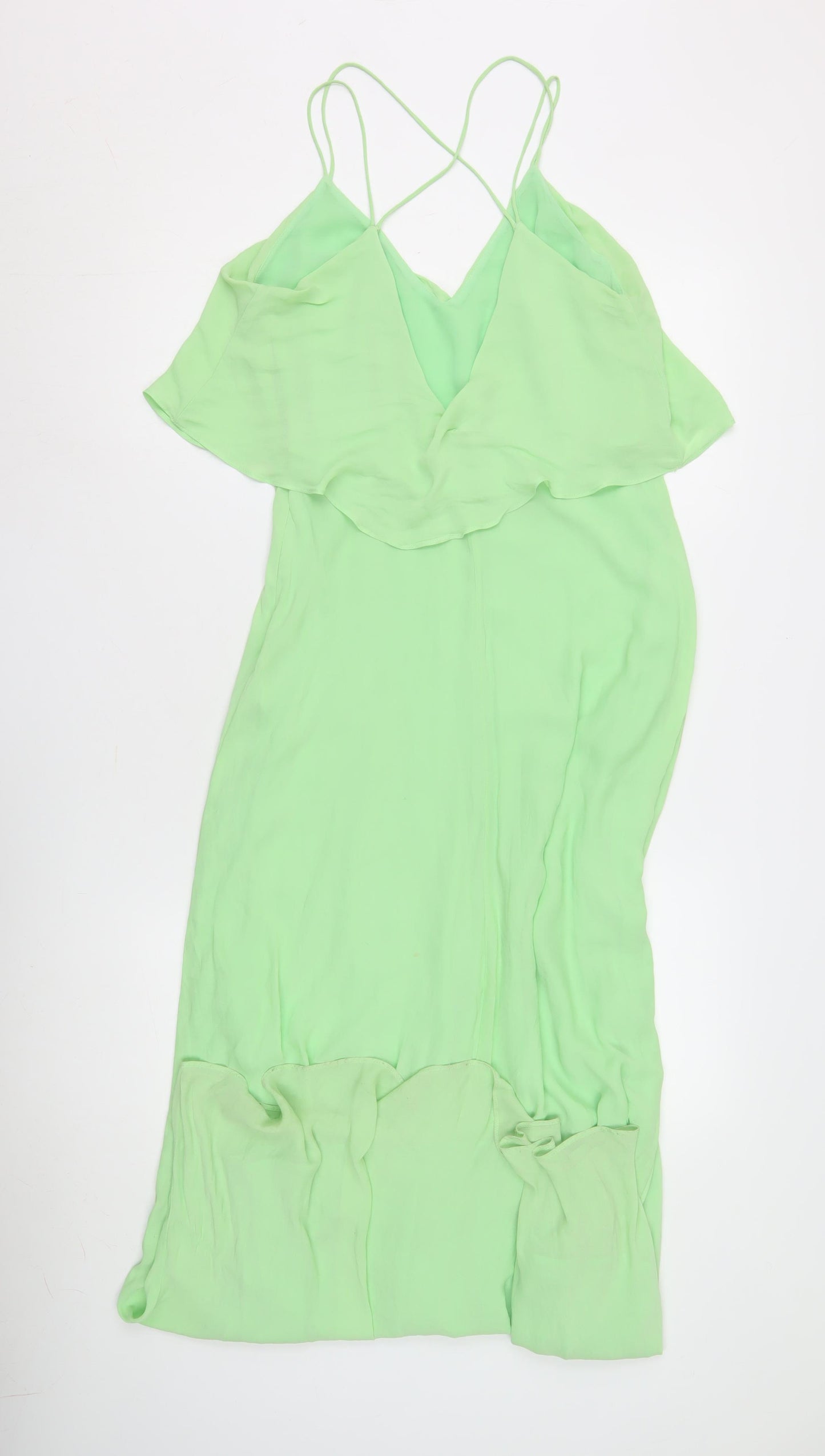 Zara Basic Women’s Green Slip Midi Dress M