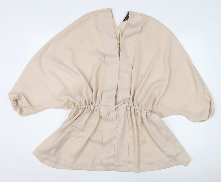 PrettyLittleThing Women's Beige Kimono Blouse Size 12