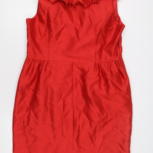 Coast Women's Red Silk Sleeveless Dress Size 18