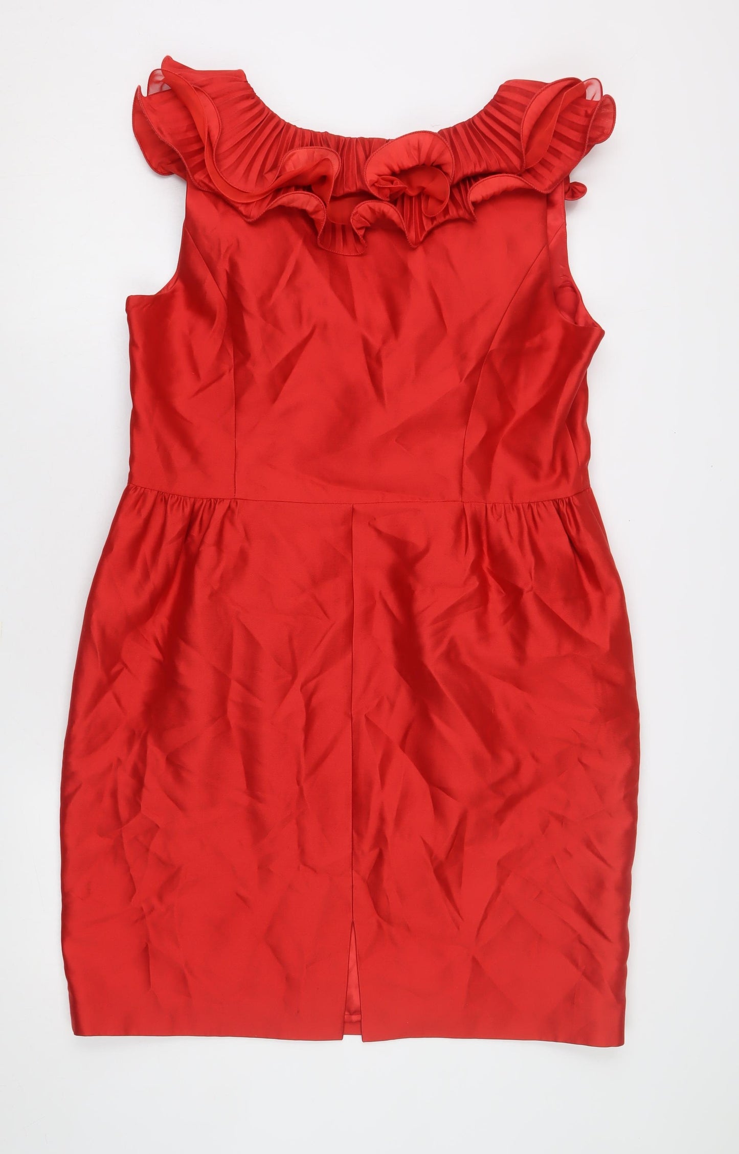 Coast Women's Red Silk Sleeveless Dress Size 18