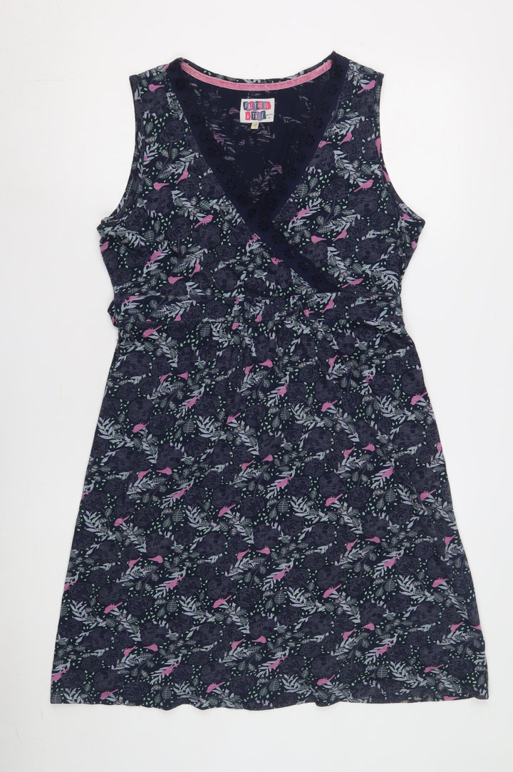Faithful & True Women's Floral Dress UK 14 Multicoloured Sleeveless