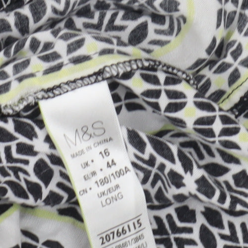 Marks and Spencer Women's Geometric Long Dress, Size 16