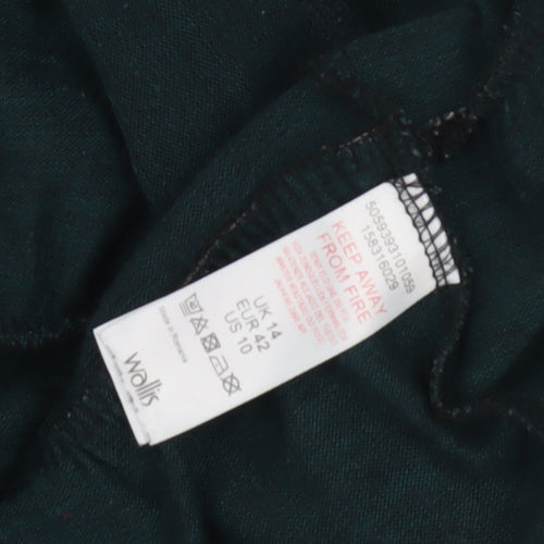 Wallis Women's Green Long Sleeve Dress Size 14