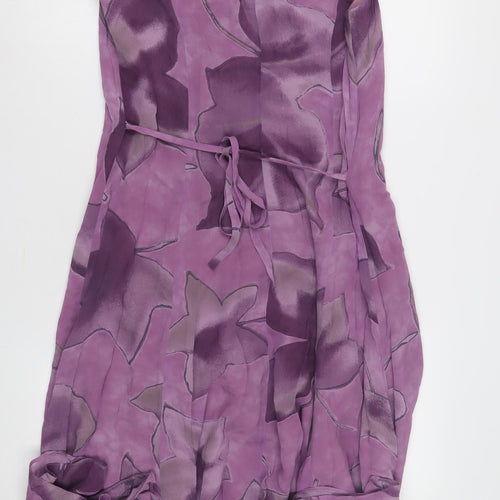 JV Collection Women's Purple Floral Bubble Hem Dress