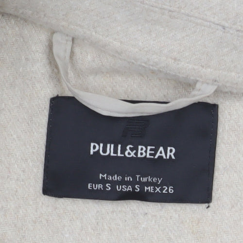 Pull&Bear Women's Beige Mid-Length Coat S