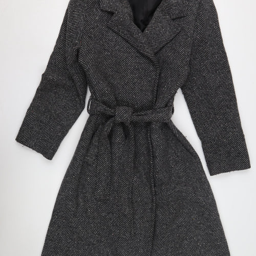 Laura Clement Women’s Black Wool Overcoat Size 18
