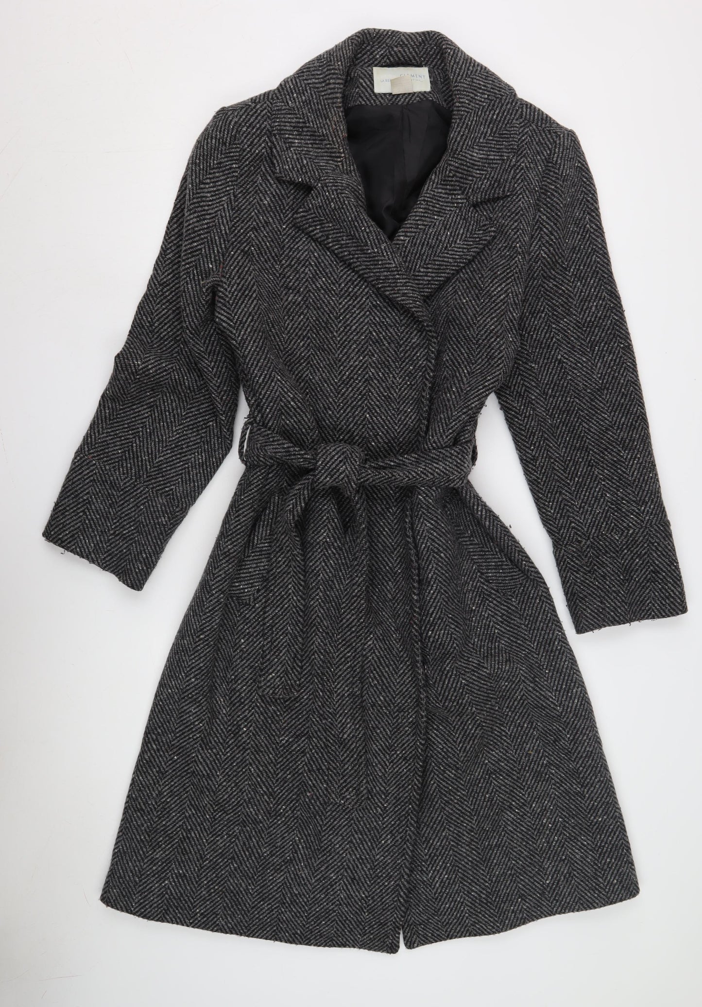 Laura Clement Women’s Black Wool Overcoat Size 18