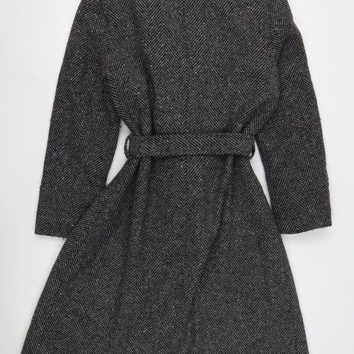 Laura Clement Women’s Black Wool Overcoat Size 18