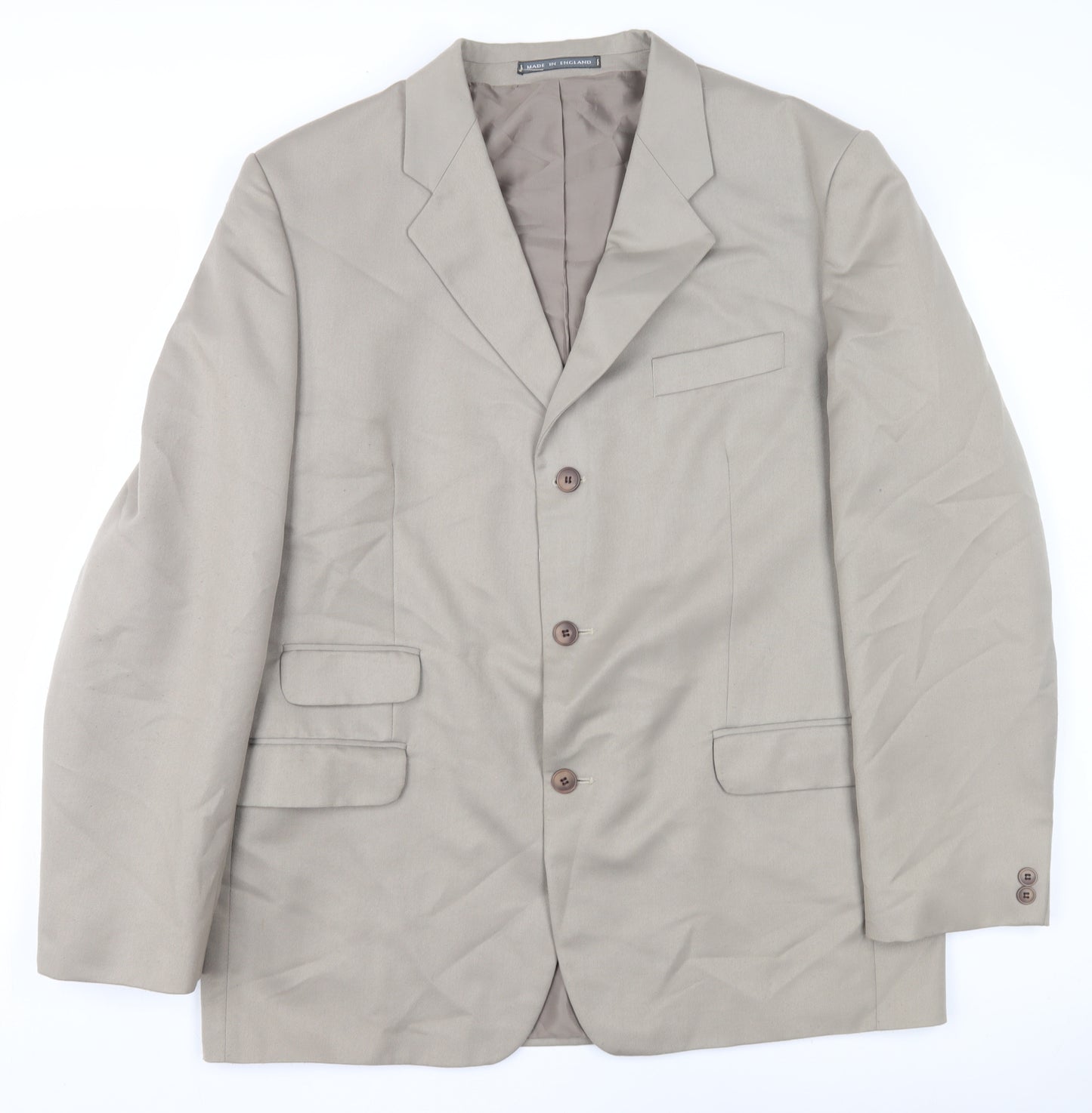 City inc Men's Beige Blazer 44L Regular Fit Jacket