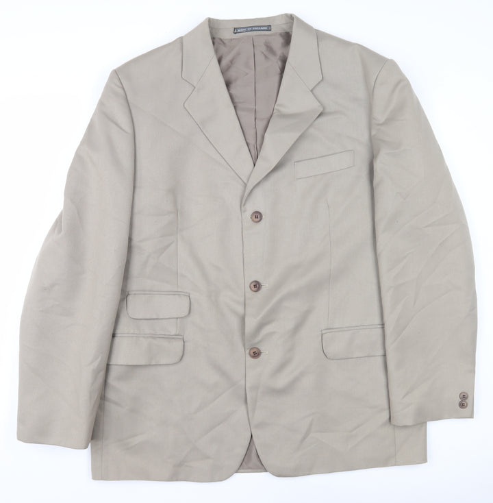 City inc Men's Beige Blazer 44L Regular Fit Jacket