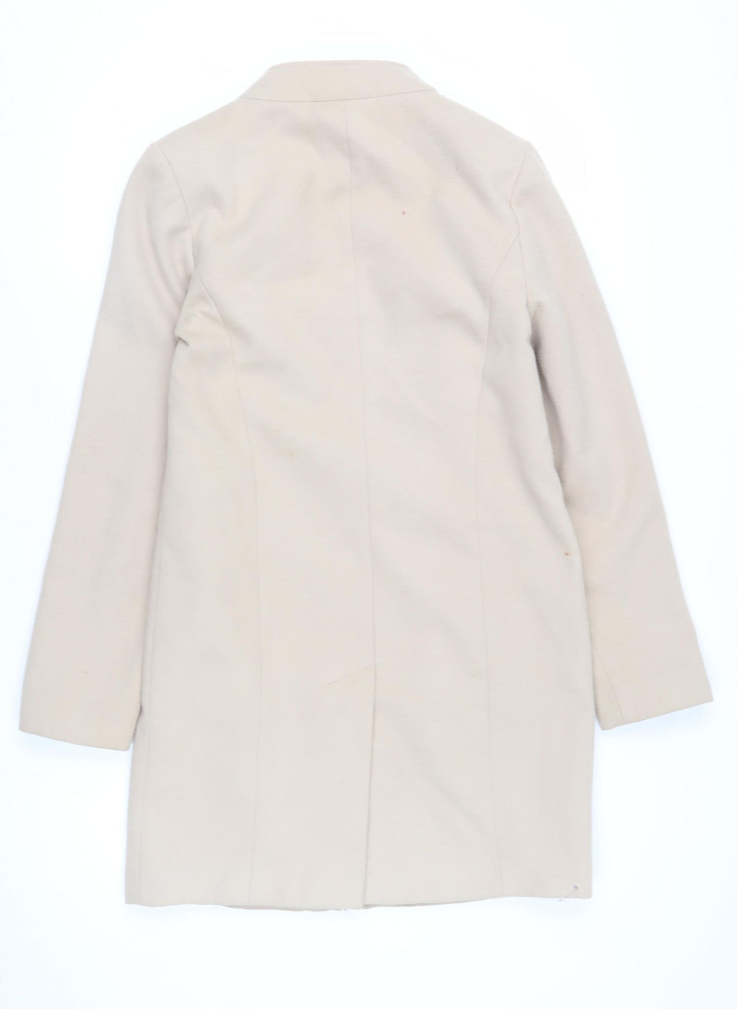 Marks and Spencer Women's Beige Wool Blend Coat Size 8