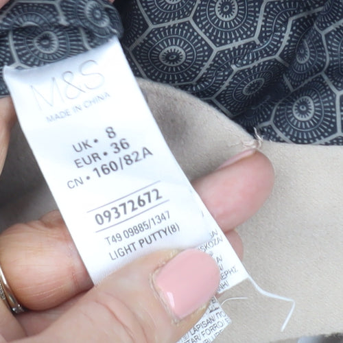 Marks and Spencer Women's Beige Wool Blend Coat Size 8