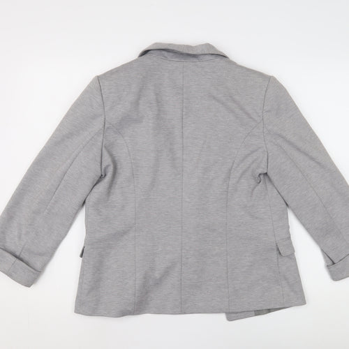 Miss Selfridge Women's Grey Blazer UK 12 Regular