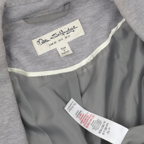 Miss Selfridge Women's Grey Blazer UK 12 Regular