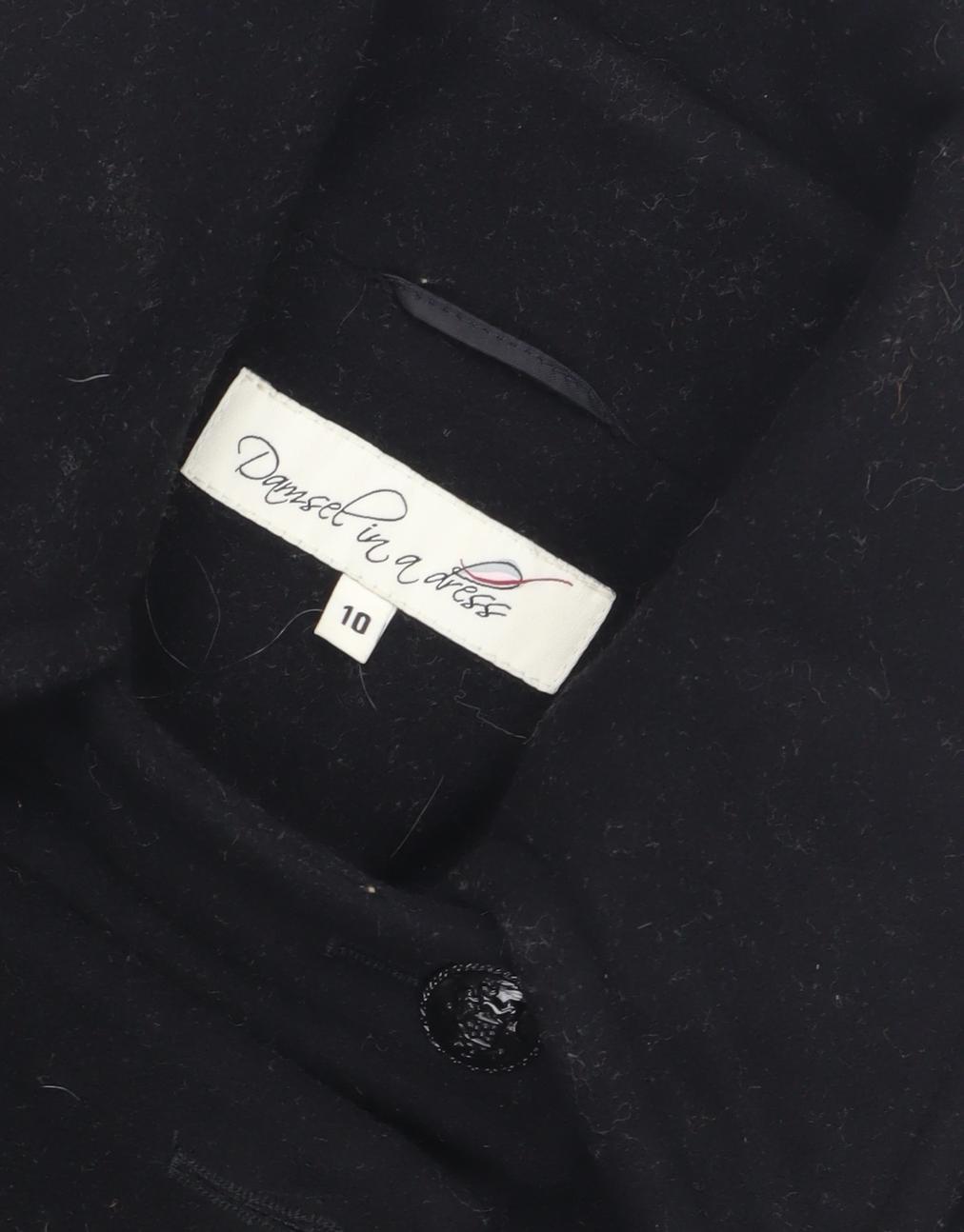 Damsel in a Dress Women's Black Pea Coat Size 10