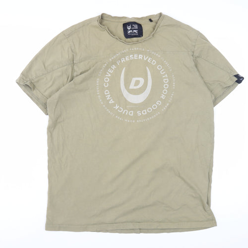 Duck and Cover Men's Beige XL Graphic T-Shirt