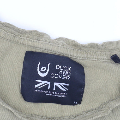 Duck and Cover Men's Beige XL Graphic T-Shirt