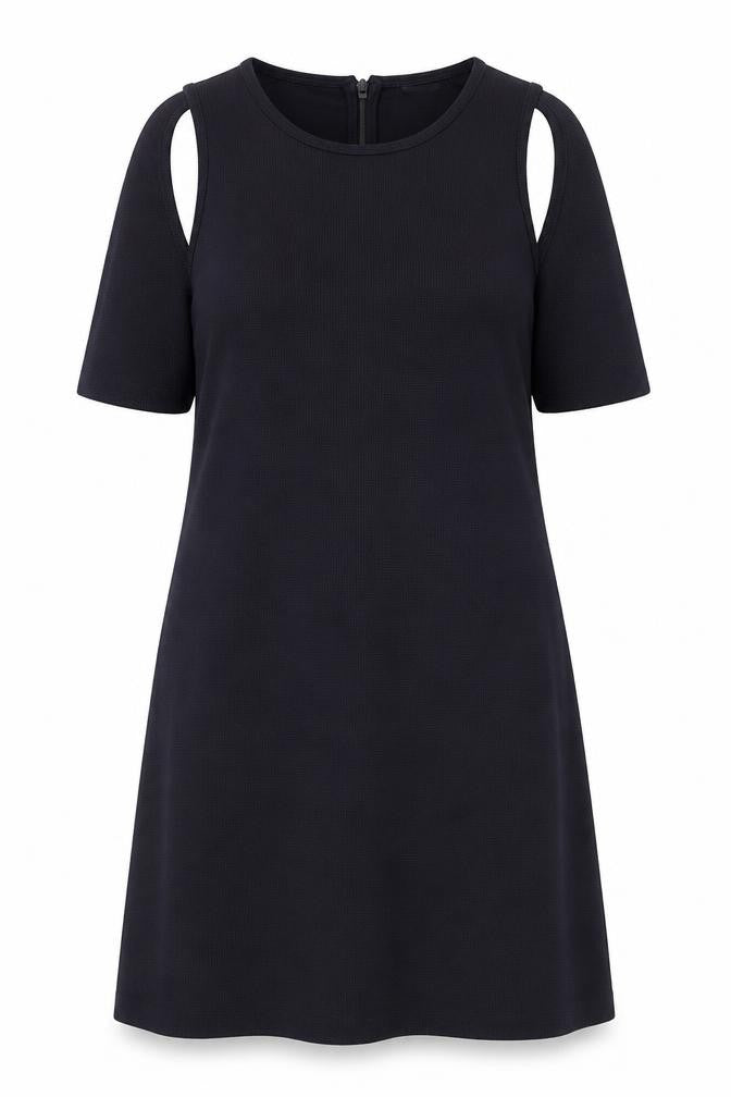 Front view of Zara Women's Black Shift Dress, size 10