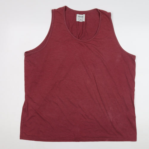 Burton Menswear London 2XL Red Sleeveless T-Shirt