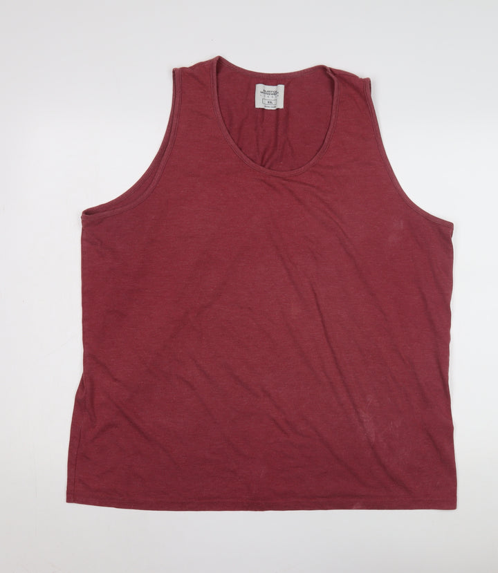 Burton Menswear London 2XL Red Sleeveless T-Shirt