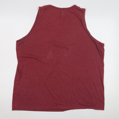Burton Menswear London 2XL Red Sleeveless T-Shirt