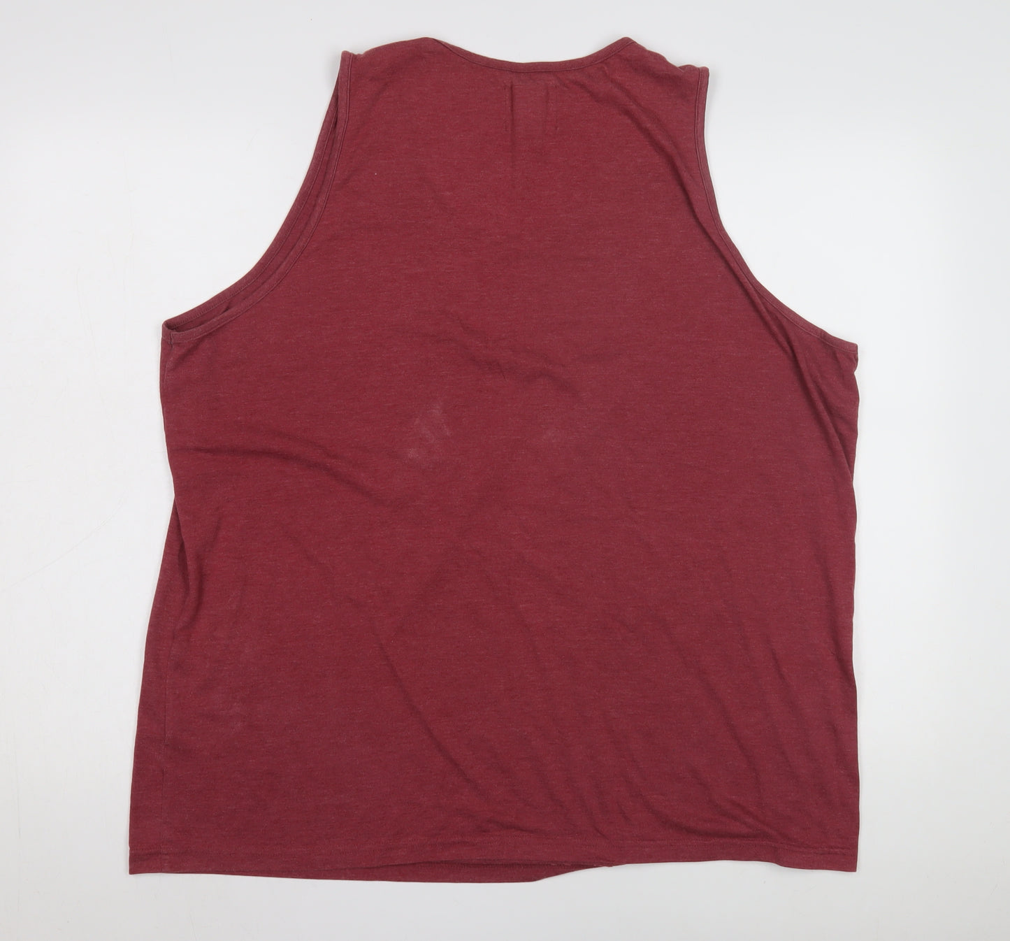Burton Menswear London 2XL Red Sleeveless T-Shirt
