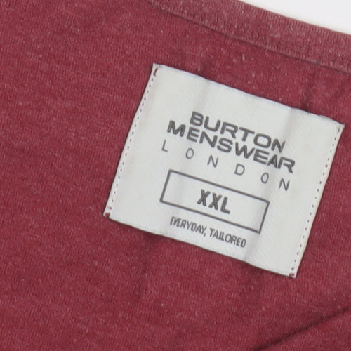 Burton Menswear London 2XL Red Sleeveless T-Shirt