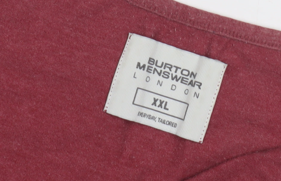 Burton Menswear London 2XL Red Sleeveless T-Shirt