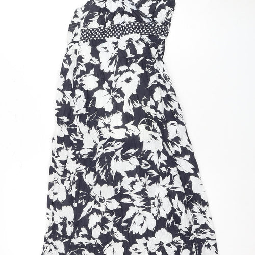 Monsoon Women’s Floral Dress Black White Size 10