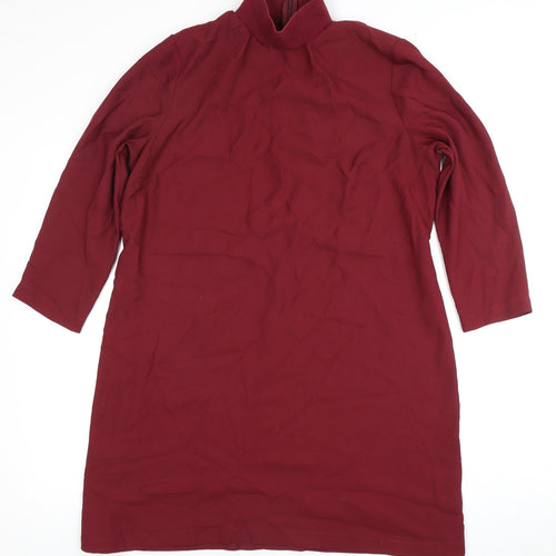 River Island Women's Red 3/4 Sleeve Dress Size 16