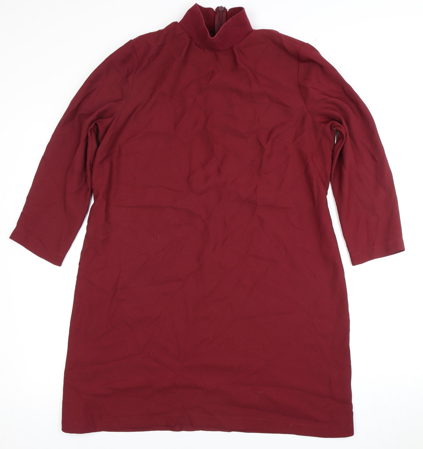 River Island Women's Red 3/4 Sleeve Dress Size 16