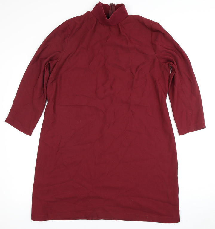 River Island Women's Red 3/4 Sleeve Dress Size 16