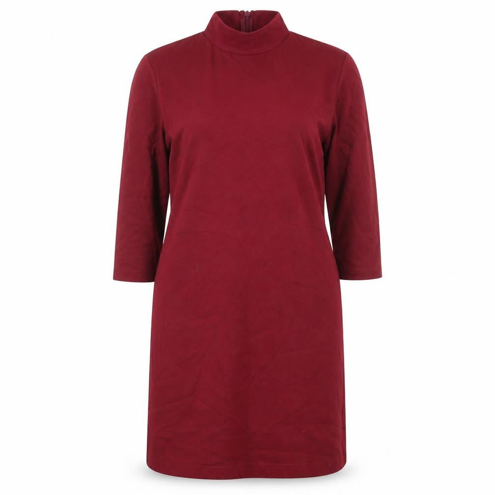 Front view of River Island Women's Red 3/4 Sleeve Dress, size 16