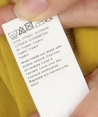 River Island Women's Yellow Linen Wrap Blouse Size 14