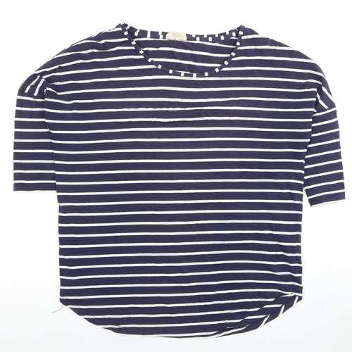 Phase Eight Women's Blue Striped T-Shirt, Medium